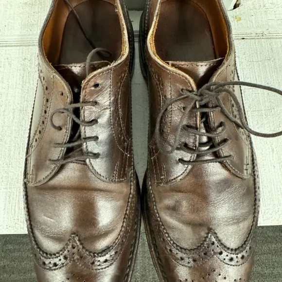 Allen Edmonds &quot;MCGREGOR&quot; Men's Wingtip Blucher Oxfords‎ 8.5 D- Dark Brown