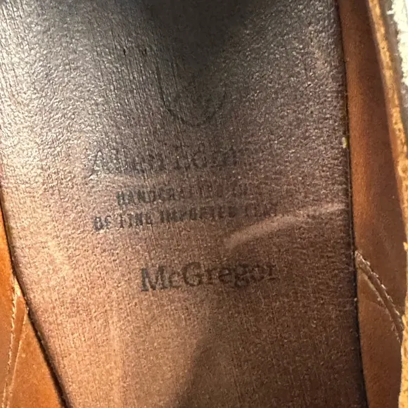 Allen Edmonds &quot;MCGREGOR&quot; Men's Wingtip Blucher Oxfords‎ 8.5 D- Dark Brown