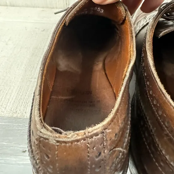 Allen Edmonds &quot;MCGREGOR&quot; Men's Wingtip Blucher Oxfords‎ 8.5 D- Dark Brown