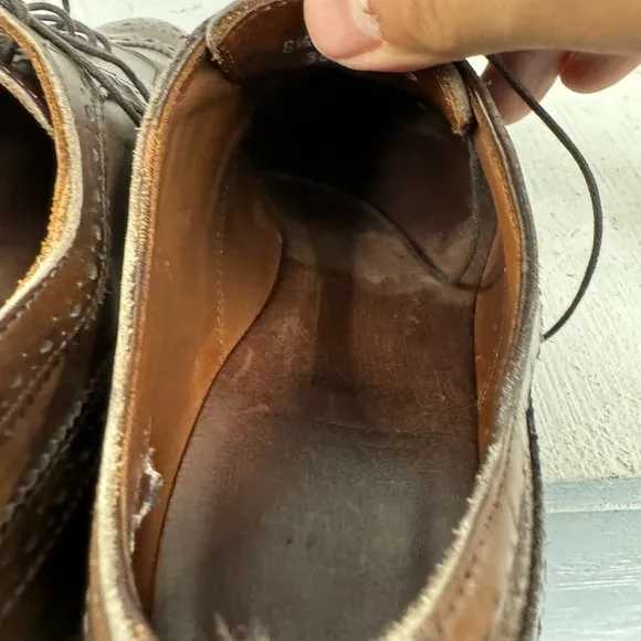 Allen Edmonds &quot;MCGREGOR&quot; Men's Wingtip Blucher Oxfords‎ 8.5 D- Dark Brown