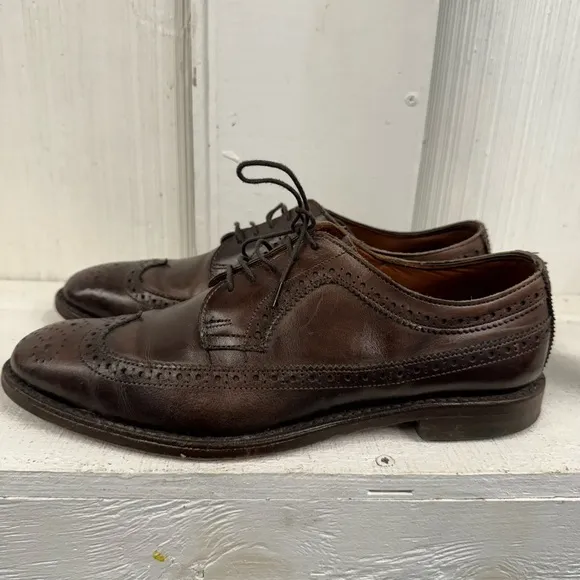 Allen Edmonds &quot;MCGREGOR&quot; Men's Wingtip Blucher Oxfords‎ 8.5 D- Dark Brown