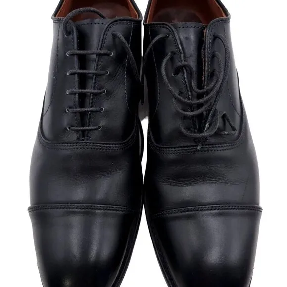 ALLEN EDMONDS  &quot;PARK AVENUE&quot; 5617 Mens Cap-Toe Oxfords Black DAINITE Size 10.5 B