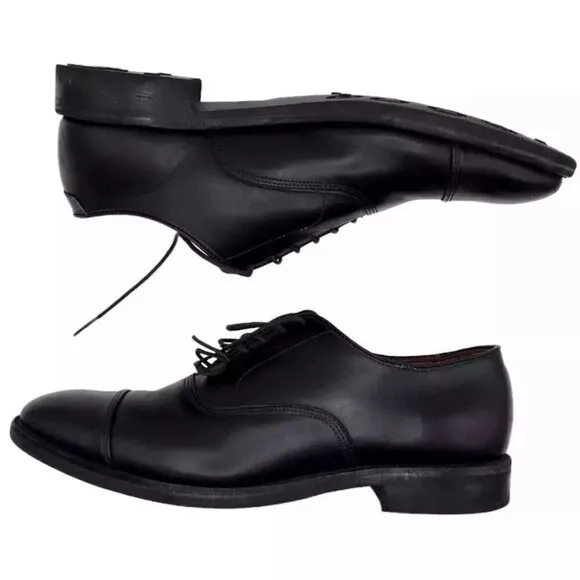 ALLEN EDMONDS  &quot;PARK AVENUE&quot; 5617 Mens Cap-Toe Oxfords Black DAINITE Size 10.5 B