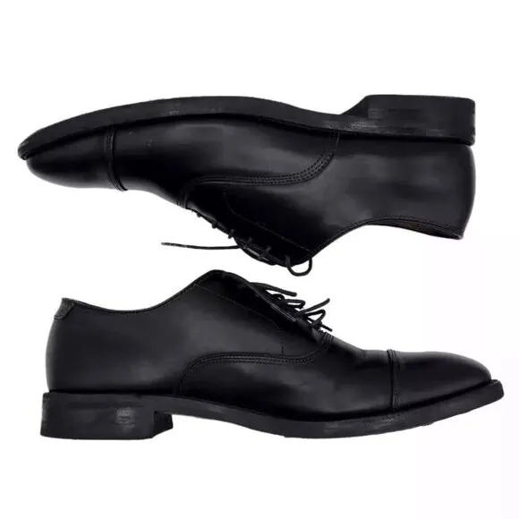 ALLEN EDMONDS  &quot;PARK AVENUE&quot; 5617 Mens Cap-Toe Oxfords Black DAINITE Size 10.5 B