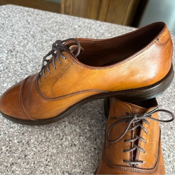 Allen Edmonds &quot;Park Avenue&quot; Cap-Toe Men's Brown Oxfords Size 9EEE