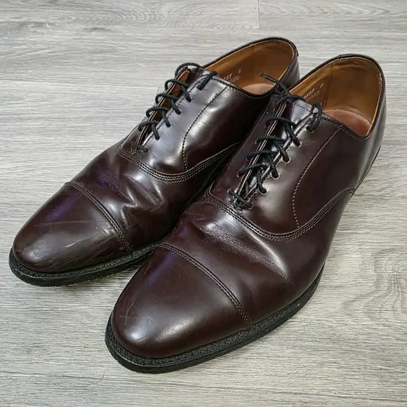 Allen Edmonds  &quot;PARK AVENUE&quot; Cap Toe Oxfords Size 9.5 Burgundy 5675