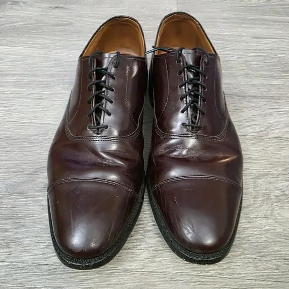 Allen Edmonds  &quot;PARK AVENUE&quot; Cap Toe Oxfords Size 9.5 Burgundy 5675