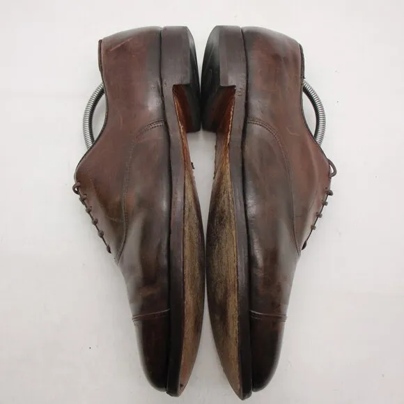 Allen Edmonds &quot;PARK AVENUE&quot; Men Cap-Toe Oxfords 10.5 D Coffee Made in USA