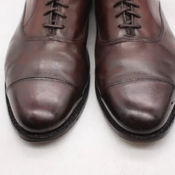 Allen Edmonds &quot;PARK AVENUE&quot; Men Cap-Toe Oxfords 10.5 D Coffee Made in USA