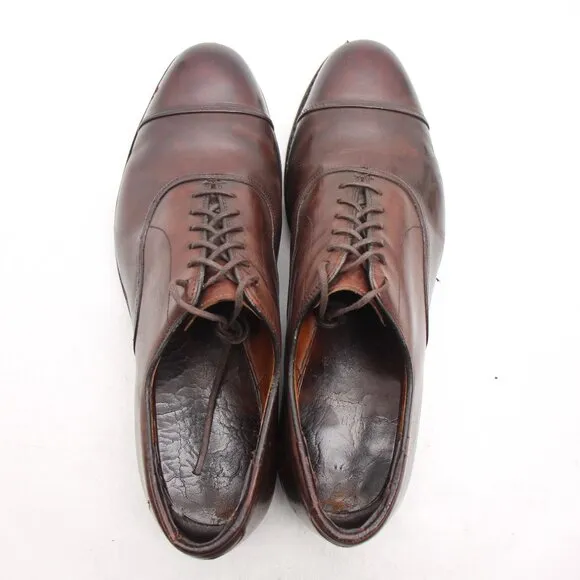 Allen Edmonds &quot;PARK AVENUE&quot; Men Cap-Toe Oxfords 10.5 D Coffee Made in USA