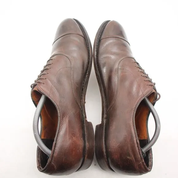 Allen Edmonds &quot;PARK AVENUE&quot; Men Cap-Toe Oxfords 10.5 D Coffee Made in USA