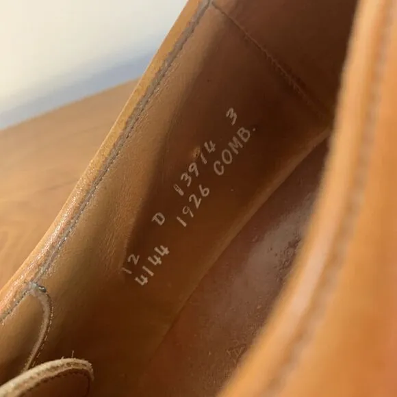 Allen Edmonds Ashland Wingtip Oxfords Mens 12 D Brown Dress Shoes