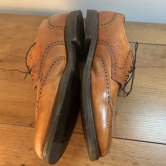 Allen Edmonds Ashland Wingtip Oxfords Mens 12 D Brown Dress Shoes