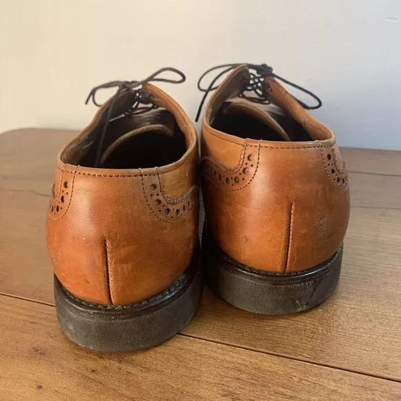 Allen Edmonds Ashland Wingtip Oxfords Mens 12 D Brown Dress Shoes