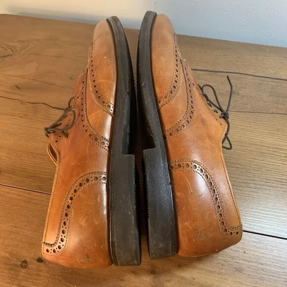 Allen Edmonds Ashland Wingtip Oxfords Mens 12 D Brown Dress Shoes