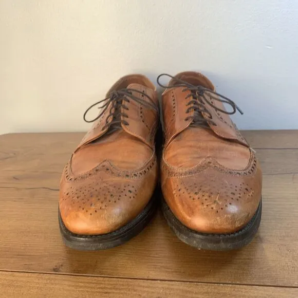Allen Edmonds Ashland Wingtip Oxfords Mens 12 D Brown Dress Shoes