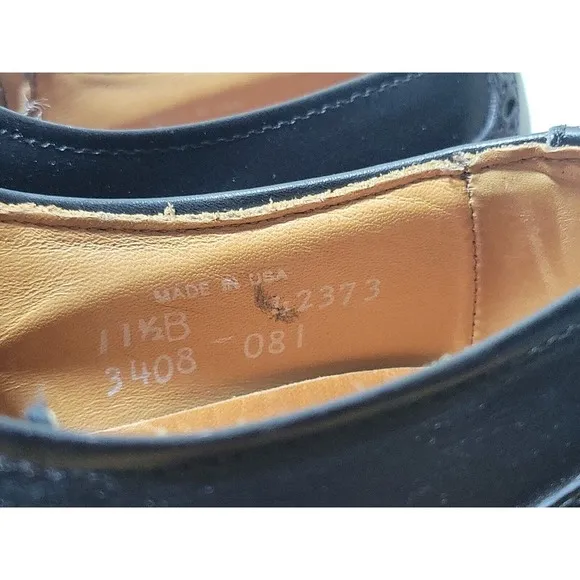 Allen Edmonds Benton Oxfords Black Calf Cap Toe Vibram Sole Men's Sz 11.5 B EUC‎