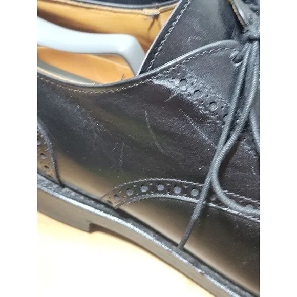 Allen Edmonds Benton Oxfords Black Calf Cap Toe Vibram Sole Men's Sz 11.5 B EUC‎