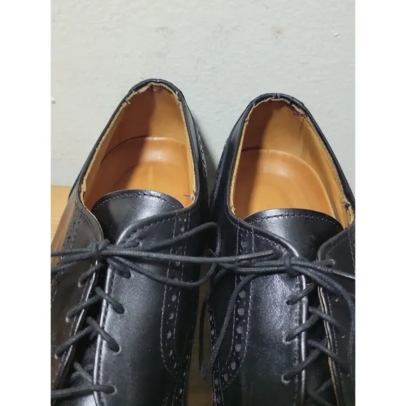 Allen Edmonds Benton Oxfords Black Calf Cap Toe Vibram Sole Men's Sz 11.5 B EUC‎