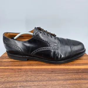 Allen Edmonds Benton Oxfords Men's 14 D Black Leather Cap Toe Dress Shoes