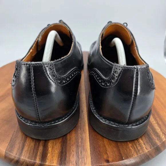 Allen Edmonds Benton Oxfords Men's 14 D Black Leather Cap Toe Dress Shoes