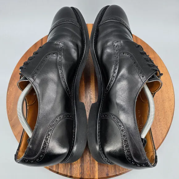 Allen Edmonds Benton Oxfords Men's 14 D Black Leather Cap Toe Dress Shoes