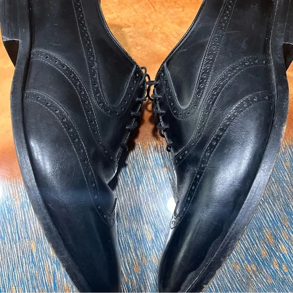 Allen Edmonds Birmingham Black Leather Wingtip Oxfords size 10