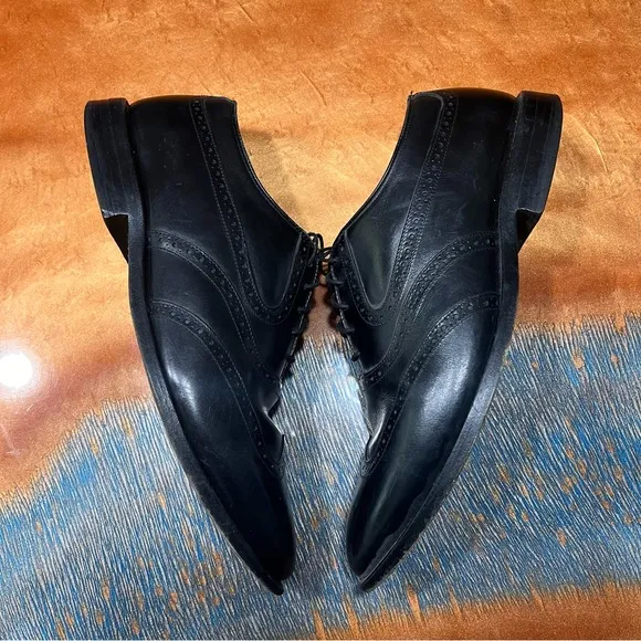Allen Edmonds Birmingham Black Leather Wingtip Oxfords size 10
