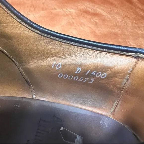 Allen Edmonds Birmingham Black Leather Wingtip Oxfords size 10