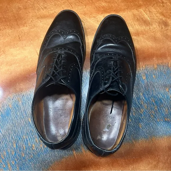 Allen Edmonds Birmingham Black Leather Wingtip Oxfords size 10