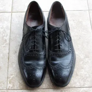Allen Edmonds Black Leather Wingtip Oxfords 11.5 C