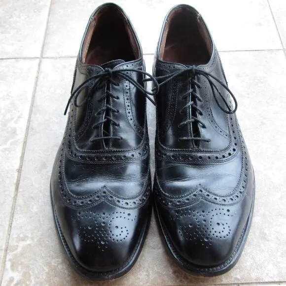 Allen Edmonds Black Leather Wingtip Oxfords 11.5 C