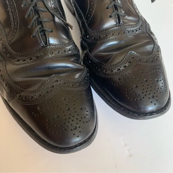 Allen Edmonds Black Oxfords ‘McAllister’ Wingtip Leather Dress Shoes Men’s Sz 9