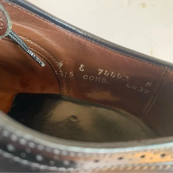 Allen Edmonds Black Oxfords ‘McAllister’ Wingtip Leather Dress Shoes Men’s Sz 9