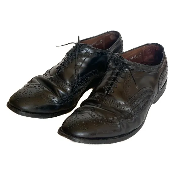 Allen Edmonds Black Oxfords ‘McAllister’ Wingtip Leather Dress Shoes Men’s Sz 9