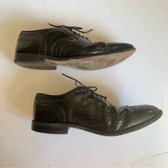 Allen Edmonds Black Oxfords ‘McAllister’ Wingtip Leather Dress Shoes Men’s Sz 9