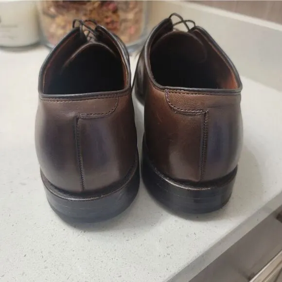 Allen Edmonds Boardroom Black Leather Oxfords Dress Shoes Cap Toe Men Size 10 D