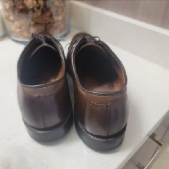Allen Edmonds Boardroom Black Leather Oxfords Dress Shoes Cap Toe Men Size 10 D