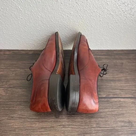 Allen Edmonds Bradley Split Toe Oxfords Dress Shoes Brown Leather Mens Size 11 D
