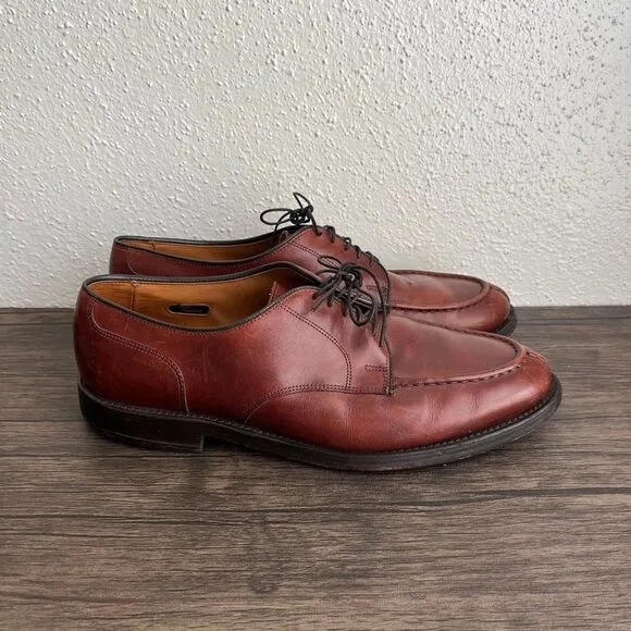 Allen Edmonds Bradley Split Toe Oxfords Dress Shoes Brown Leather Mens Size 11 D