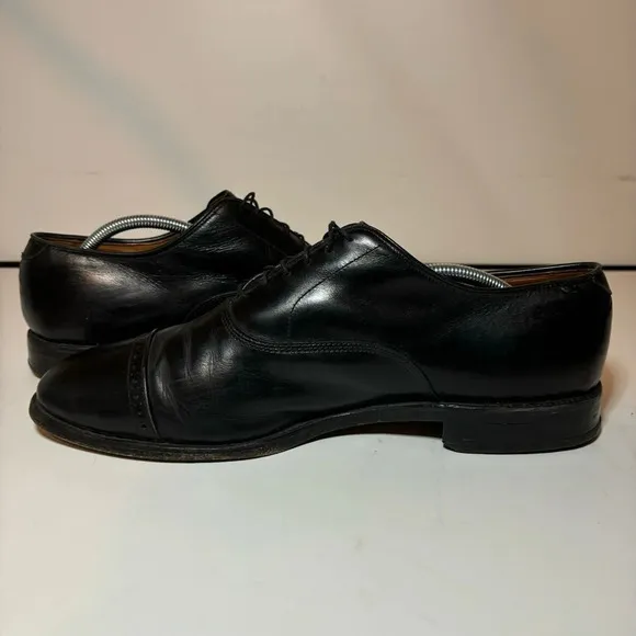 Allen Edmonds Byron Black Leather Lace Up Cap Toe Oxfords Shoes Men’s Sz 12 E