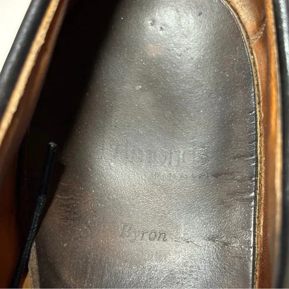 Allen Edmonds Byron Black Leather Lace Up Cap Toe Oxfords Shoes Men’s Sz 12 E