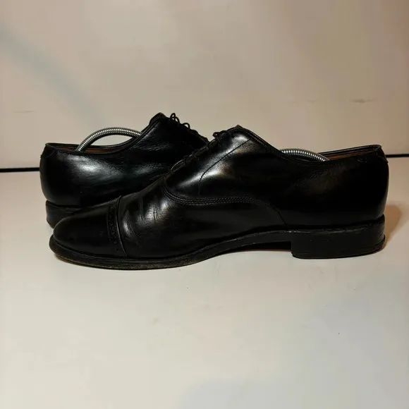 Allen Edmonds Byron Black Leather Lace Up Cap Toe Oxfords Shoes Men’s Sz 12 E