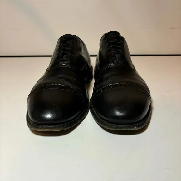 Allen Edmonds Byron Black Leather Lace Up Cap Toe Oxfords Shoes Men’s Sz 12 E