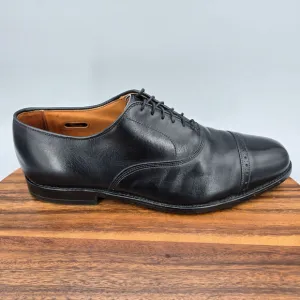 Allen Edmonds Byron Oxfords Men's 11 D Black Leather Cap Toe Dress Shoes