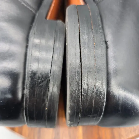 Allen Edmonds Byron Oxfords Men's 11 D Black Leather Cap Toe Dress Shoes
