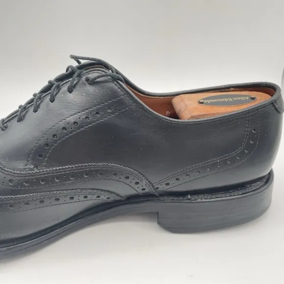 Allen Edmonds Chester Wingtip‎ Brogue Oxfords Black Mens Dress Shoes Size 9.5 D