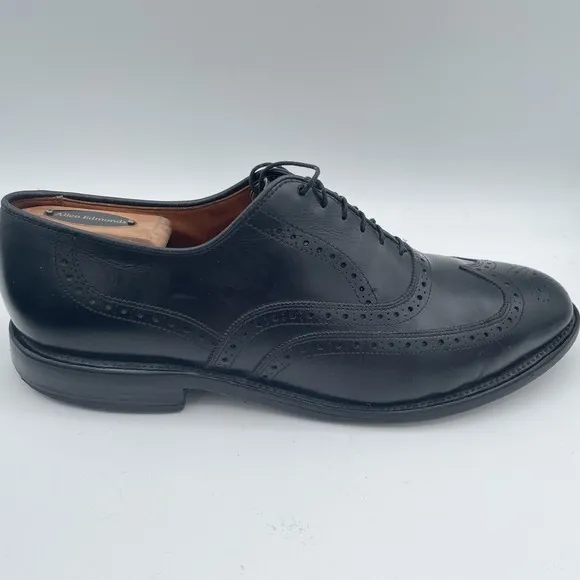 Allen Edmonds Chester Wingtip‎ Brogue Oxfords Black Mens Dress Shoes Size 9.5 D