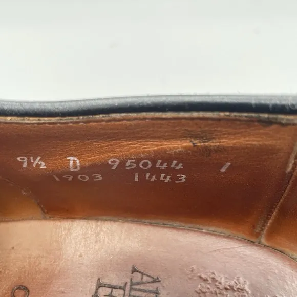 Allen Edmonds Chester Wingtip‎ Brogue Oxfords Black Mens Dress Shoes Size 9.5 D