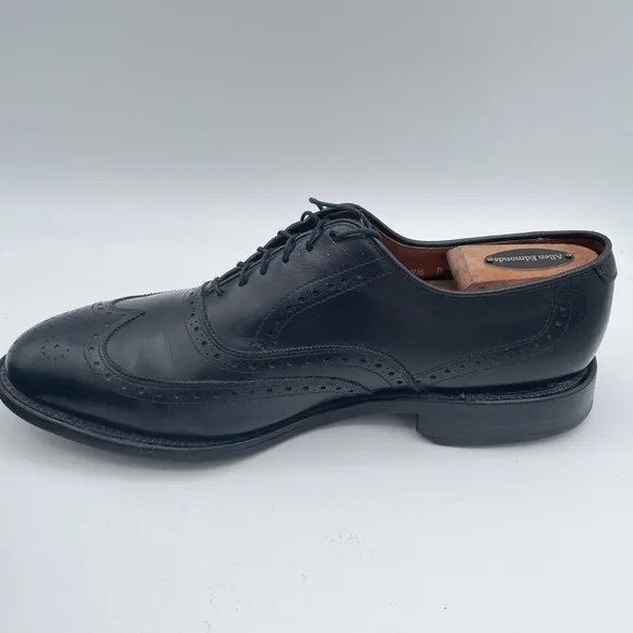 Allen Edmonds Chester Wingtip‎ Brogue Oxfords Black Mens Dress Shoes Size 9.5 D
